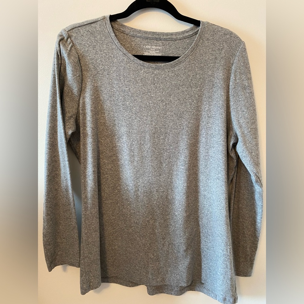 Lane Bryant Gray Long Sleeve Women's Top - Never Worn 14/16